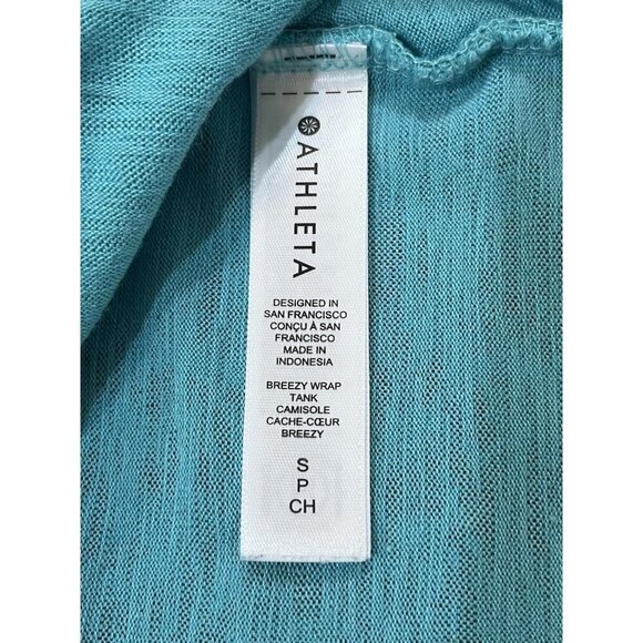 Athleta Breezy Wrap Tank Teal Active women's size small - Picture 7 of 8